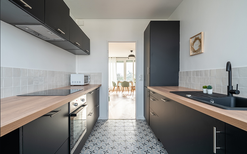 La cuisine dans un style contemporain par Amélie Guilleminot architecte d'intérieur à Nantes